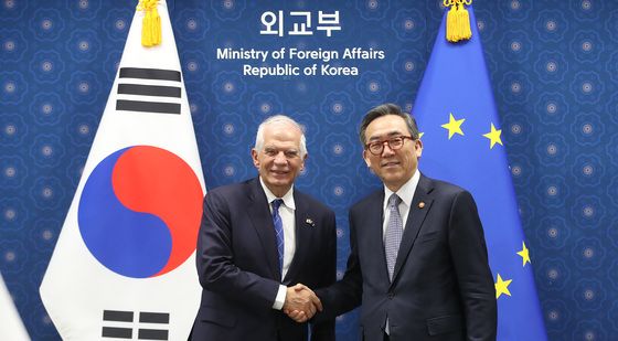 조셉 보렐 EU 외교안보정책고위대표 만난 조태열 장관