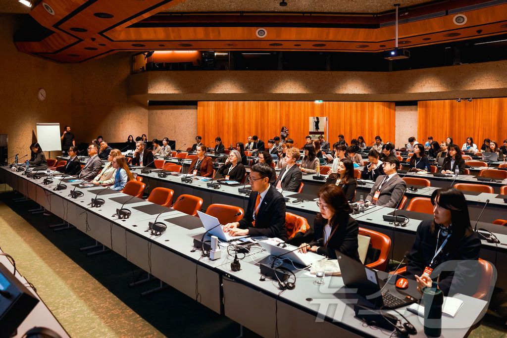 본문 이미지 - 4일(현지시간) 스위스 제네바 국제회의센터(CICG)에서 열린 WISE(WFUNA Impact Startup Ecosystem) 콘퍼런스 2024.11.4/(WFUNA 서울사무국 제공)