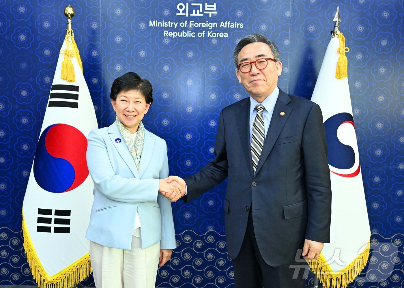 조태열 장관, 나카미츠 이즈미 유엔 사무차장 겸 군축고위대표.&#40;외교부 제공&#41;