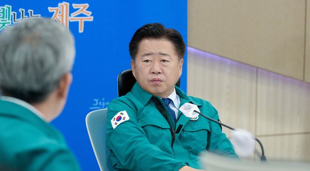 오영훈 제주지사 '무거운 표정'