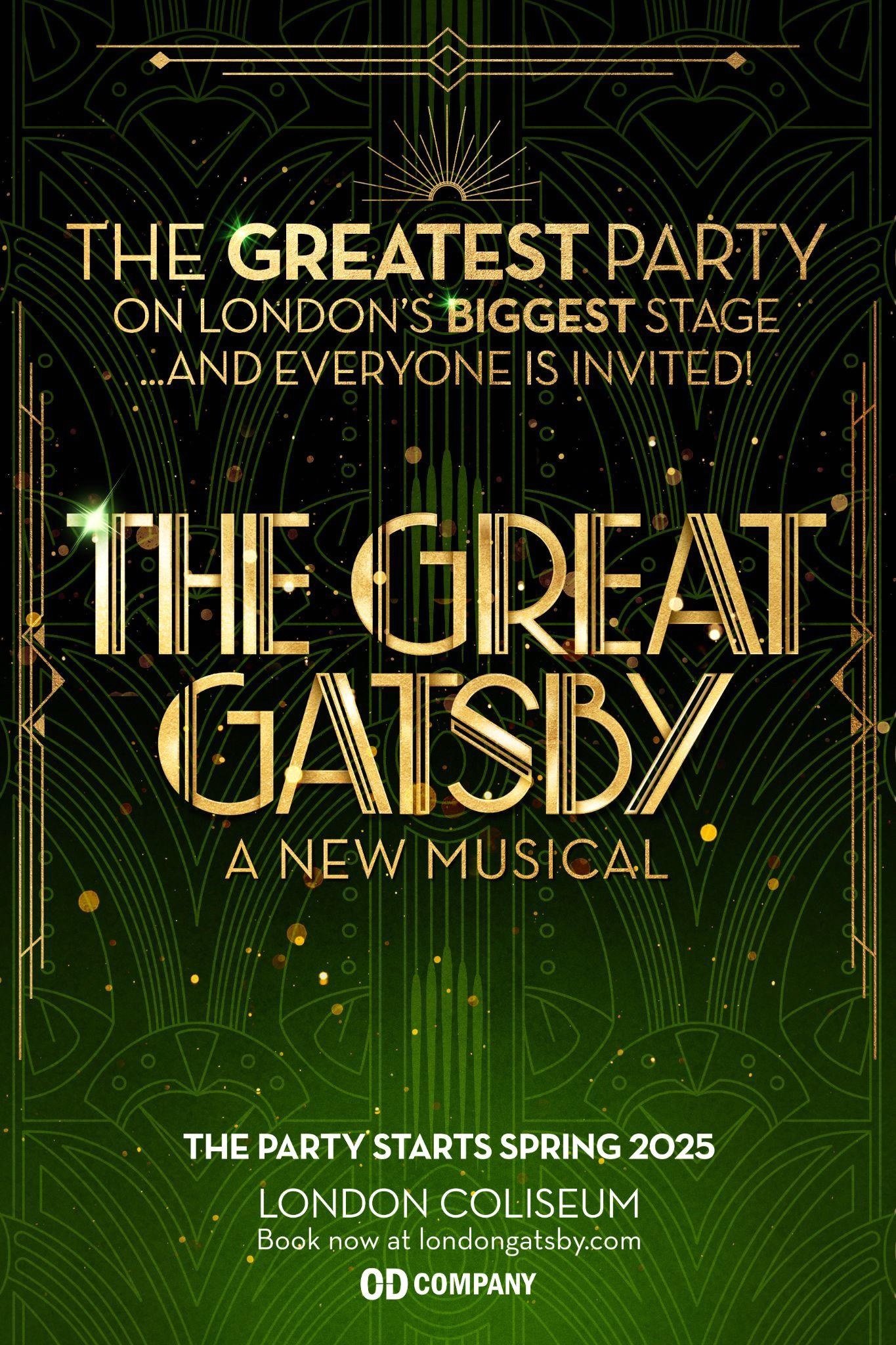 본문 이미지 - 뮤지컬 &#39;위대한 개츠비&#39; 영국 프로덕션 포스터&#40;오디컴퍼니 제공&#41;