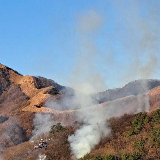 홍천 군부대 사격장서 산불…2시간 25분 만에 진화