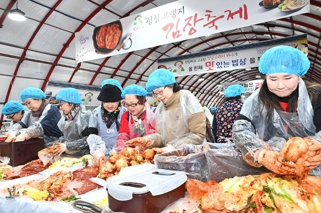 '해발 700m서 자란 배추의 맛'…제7회 평창고랭지김장축제 개막