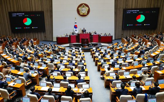 사상 첫 감액 예산안 통과 '손 묶인 여당'…계파 싸움엔 '진심'