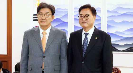 우원식 국회의장 예방한 권성동 원내대표