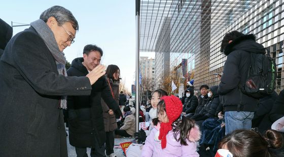 여의도 집회 현장 찾은 정근식 서울교육감