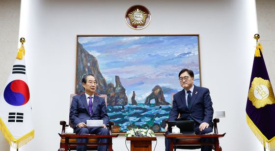 한덕수 권한대행, 우원식 의장 예방