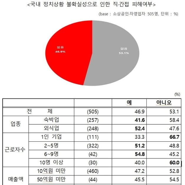 "예약 문의도 없어요"…비상계엄으로 자영업자 10명 중 5명 피해