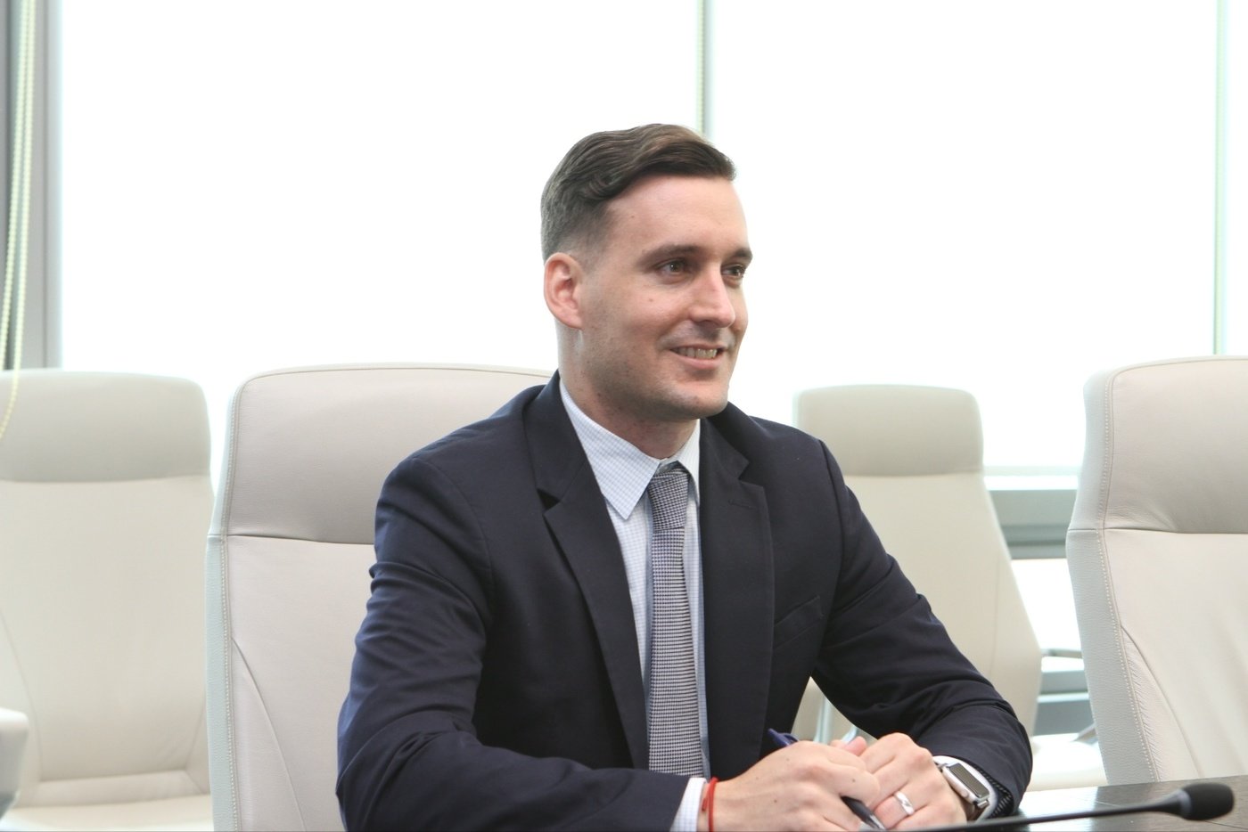 본문 이미지 - 페드로 팔란드라니(Pedro Palandrani) 글로벌X(Global X) 상품 리서치 본부장(Head of Product Research & Development)이 인공지능(AI) 시장 전망에 대해 설명하고 있다. /뉴스1 ⓒ News1 신건웅 기자