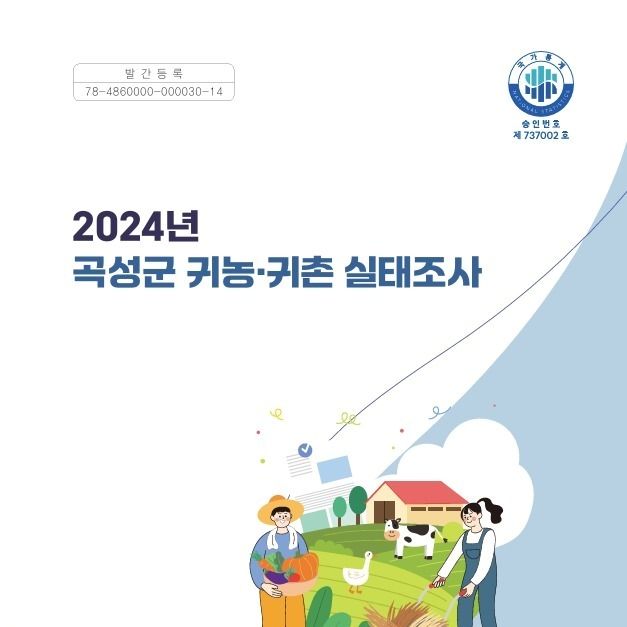 곡성군 "귀농·귀촌인구 844명…88.6%, 이주 계획 없다"