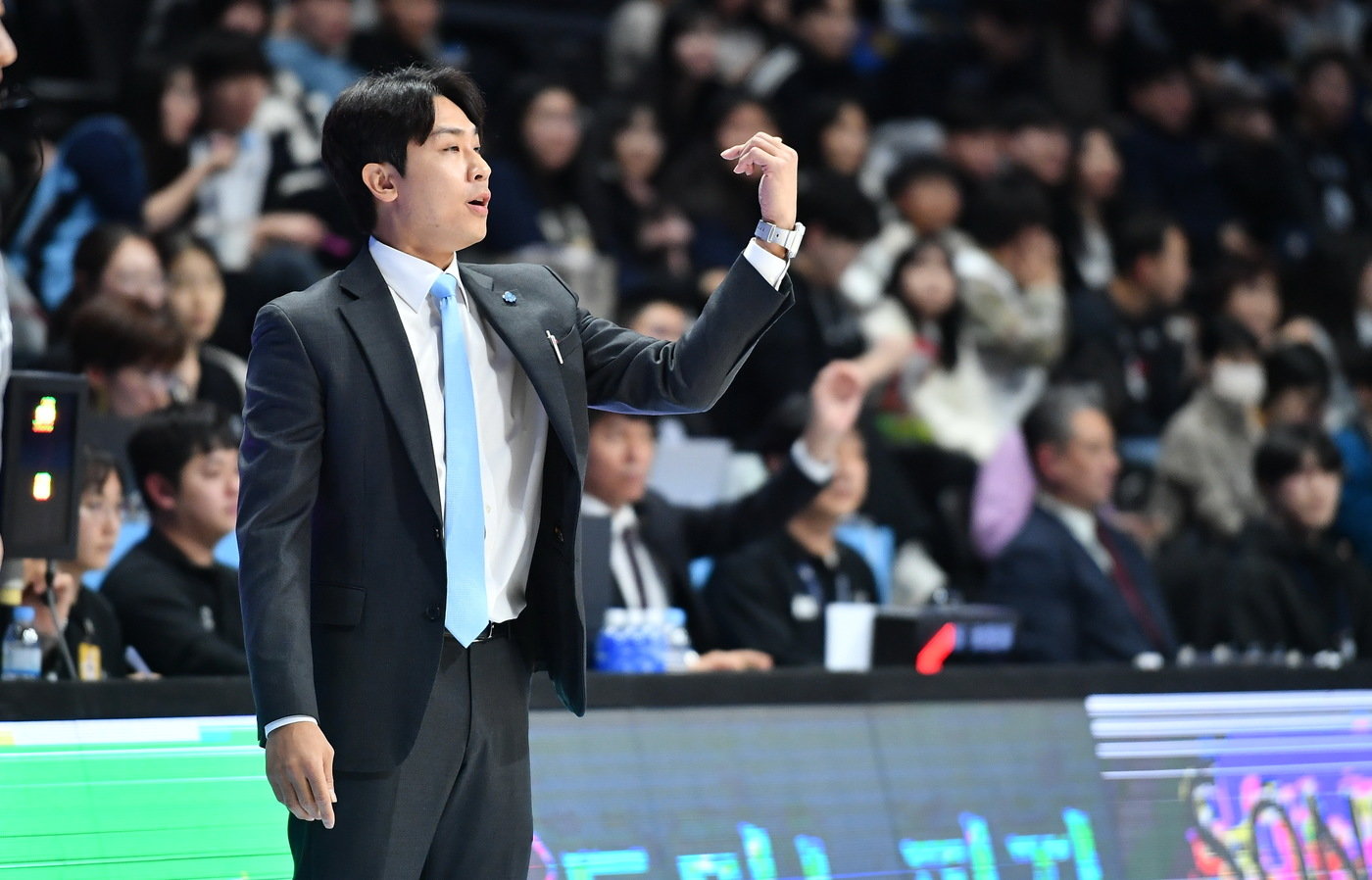 김태술 감독은 고양 소노 사령탑으로 부임한 뒤 9경기 만에 첫 승을 거뒀다. &#40;KBL 제공&#41;