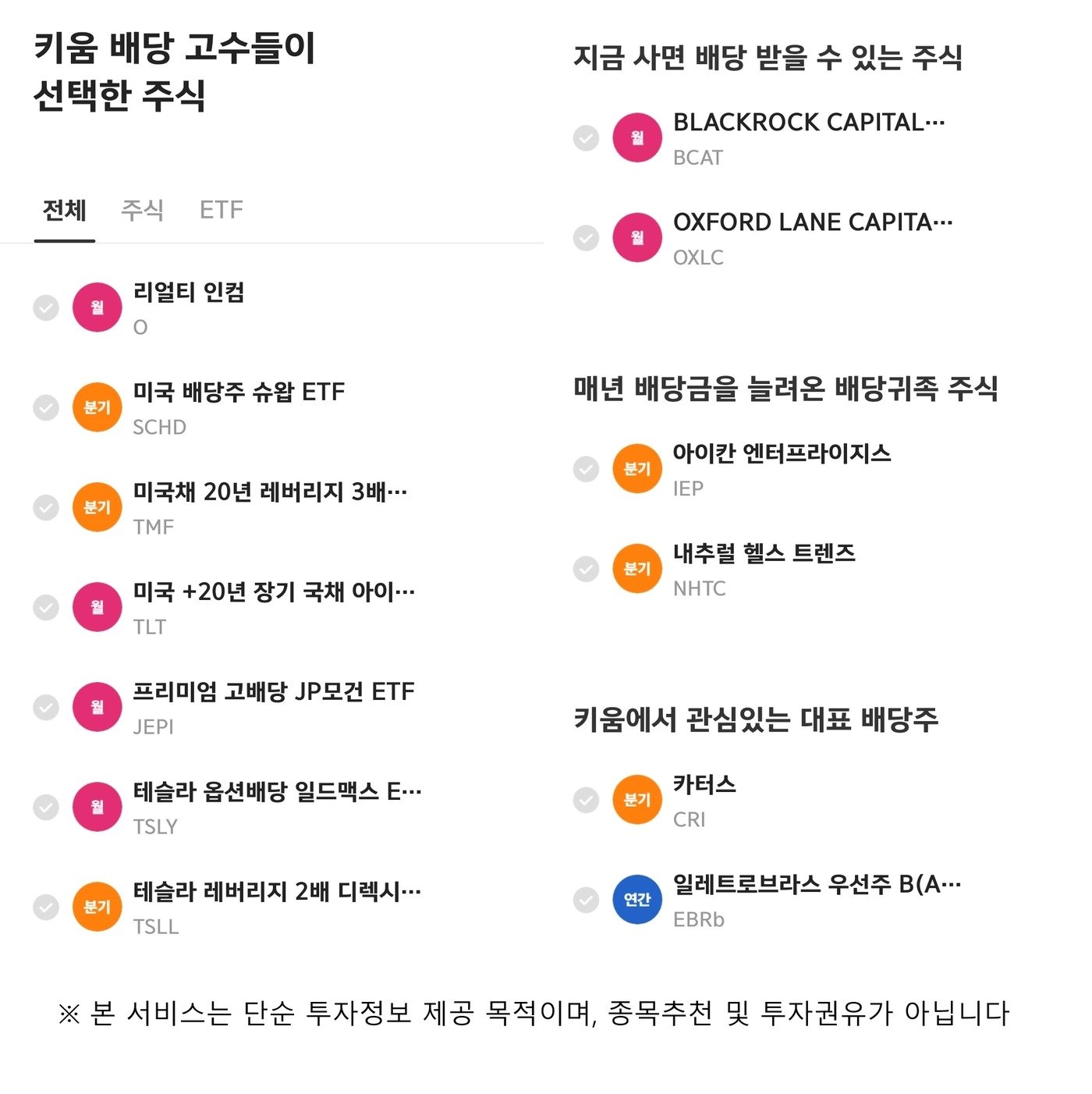 본문 이미지 - 키움증권, 美 주식 배당 시뮬레이션 서비스 출시.(키움증권 제공)