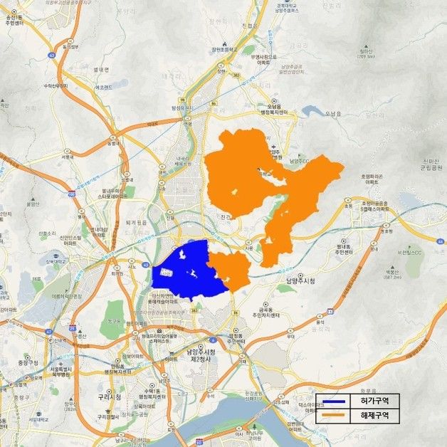 남양주 '왕숙지구 기업이전단지' 일부 토지거래허가구역 '해제'