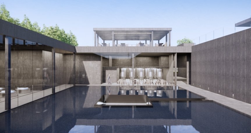 본문 이미지 - &#39;발효감각 복합 플랫폼 조성사업&#39; 현장 조감도 및 내부 공간 구성안&#40;교촌에프앤비 제공&#41;.