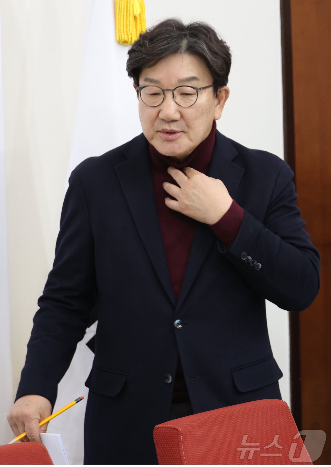 권성동 국민의힘 대표 권한대행 겸 원내대표가 22일 오전 서울 여의도 국회에서 현안 관련 기자간담회에 참석하고 있다. 2024.12.22/뉴스1 ⓒ News1 이광호 기자