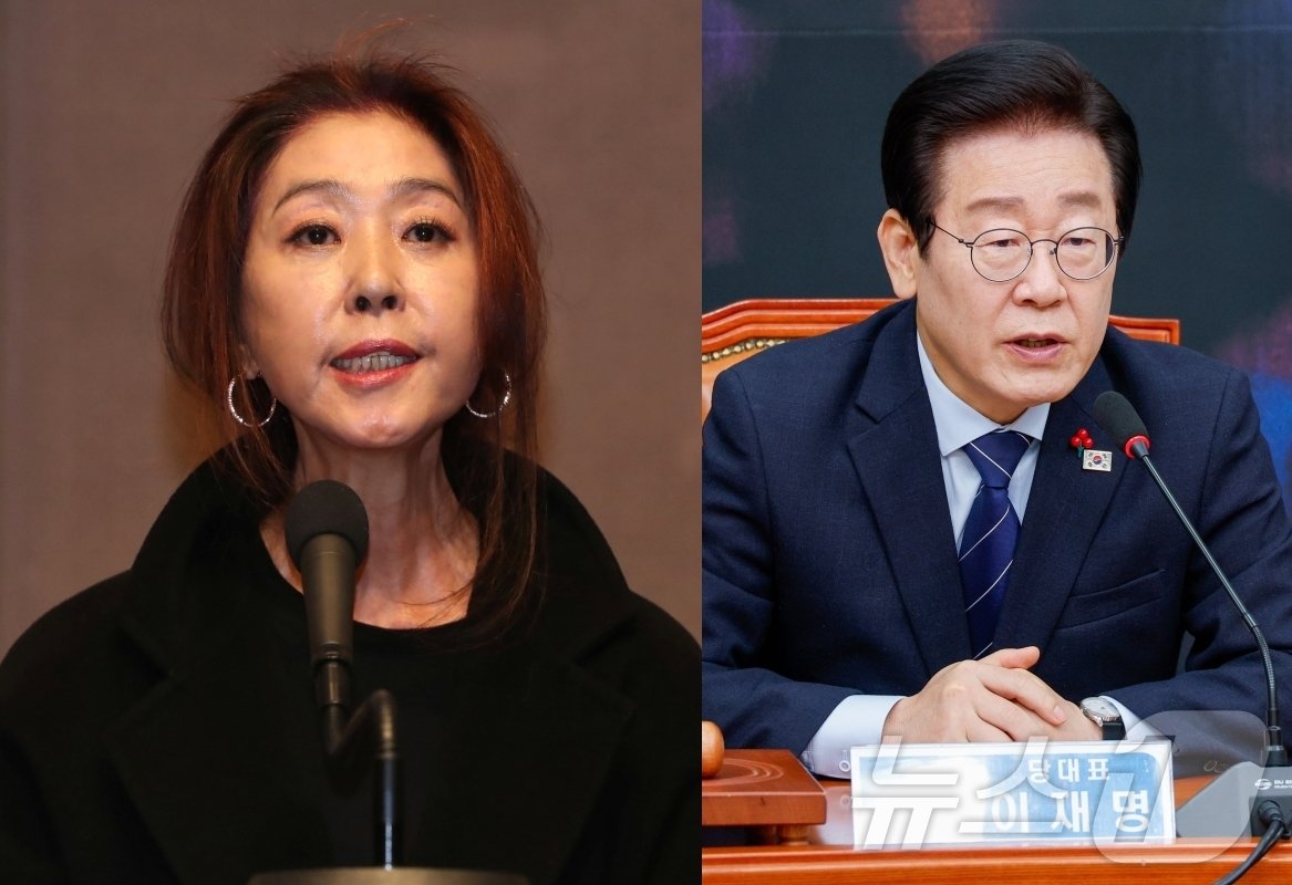 본문 이미지 - 배우 김부선, 이재명 더불어민주당 대표. ⓒ 뉴스1
