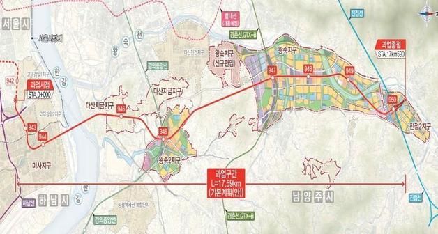 '강동하남남양주선' 기본계획 승인…“진접~논현 20분 단축”