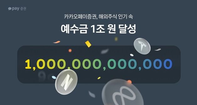 카카오페이증권, 해외주식 인기 속 예수금 1조원 달성