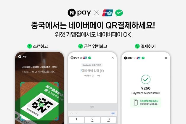 "中에서 네이버페이면 다 된다"…위쳇페이 QR 결제도 지원 시작