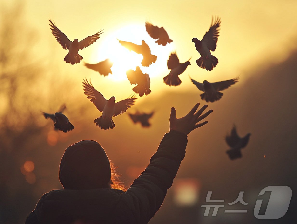 본문 이미지 - 2025 신년기획 '희망'을 주제로 인공지능(AI)이 만든 가상의 이미지. AI 기반 이미지 생성 도구인 미드저니(MidJourney)가 만든 이미지로 새해일출, 희망, 가족, 행복 등의 명령어를 입력한 결과물이다. 2024.12.31/뉴스1 ⓒ News1 박지혜 기자