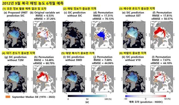 1년 뒤 북극 해빙 농도는?…UNIST '최장 1년' 예측 AI모델 개발