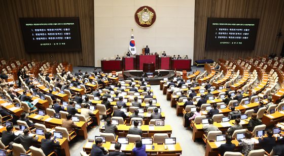 與 다수 불참 속 헌법재판관 선출안 본회의 상정