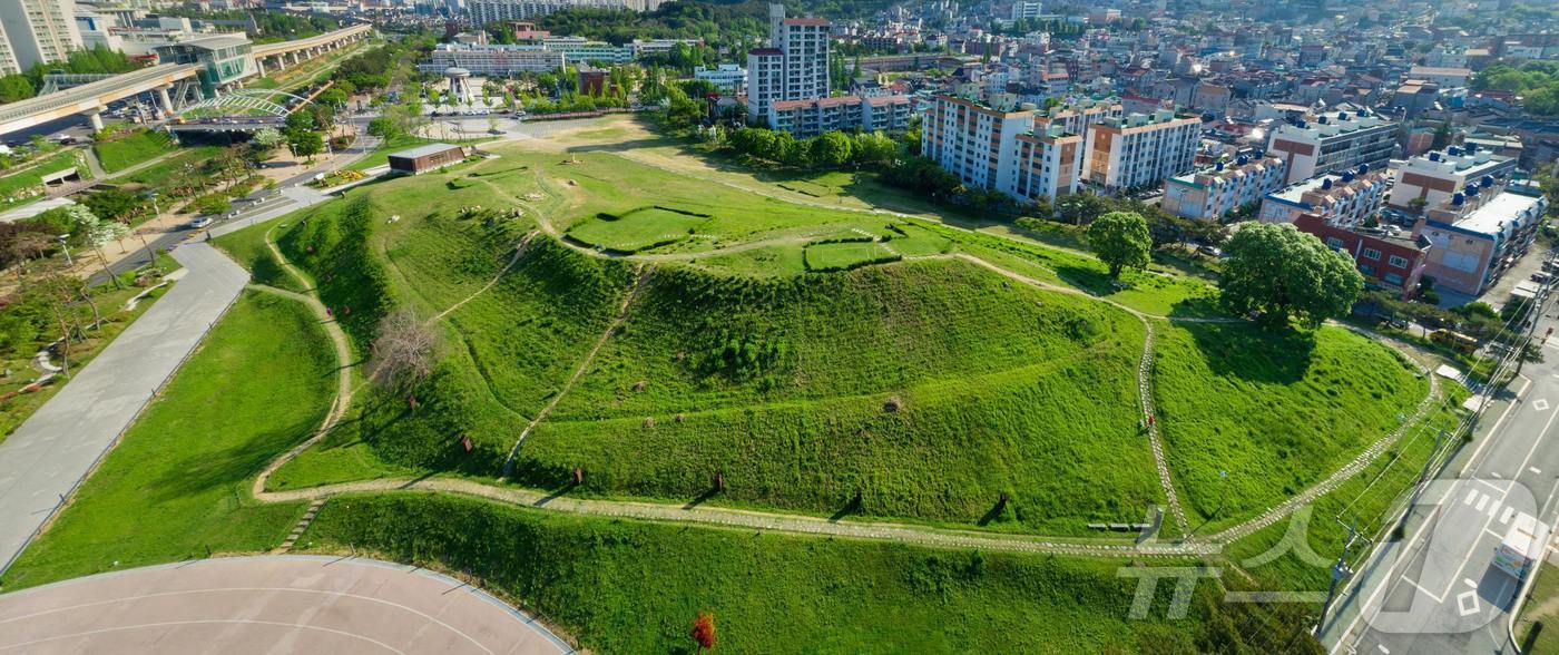 본문 이미지 - 지난해 9월 유네스코 세계유산으로 등재된 김해 대성동고분군 모습.&#40;김해시 제공&#41;