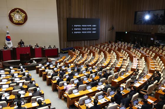 국회 몫 헌법재판관 3인 선출안 통과…한대행, 임명거부(종합)