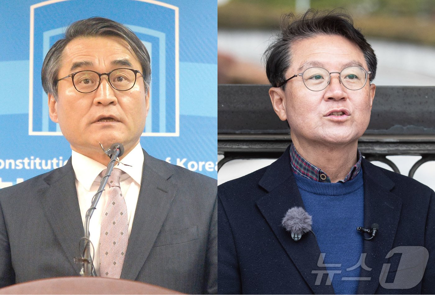 본문 이미지 - 윤 대통령 측은 탄핵 심판 관련 헌법재판소 공보관 출신 배보윤 변호사(왼쪽)와 함께 전 대구고등검사장 출신 윤갑근 변호사 중심으로 대응한다고 설명했다.