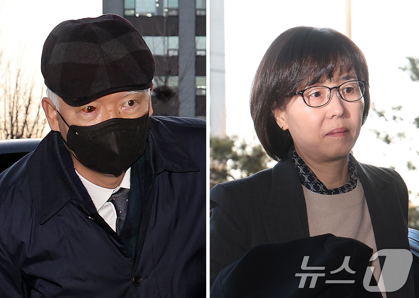 (서울=뉴스1) 박지혜 기자 = 윤석열 대통령 탄핵심판 사건의 첫 변론준비 기일인 27일 오전 종로구 헌법재판소로 정형식(왼쪽), 이미선 헌법재판관이 출근하고 있다.이날 준비기일은 …