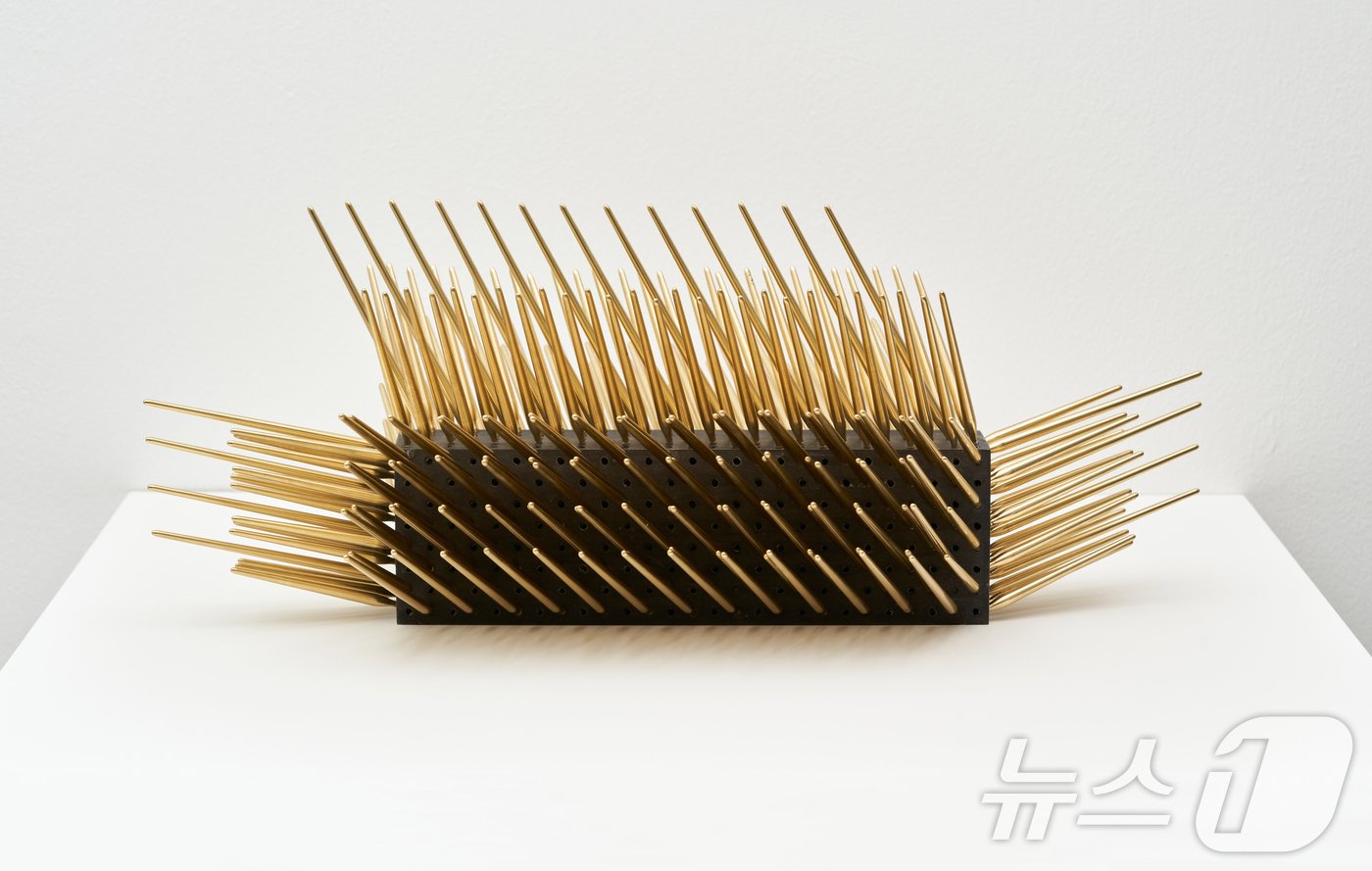 본문 이미지 - 김병호(KIM Byoungho), 323개의 가시 323 Thorns, 2024, Aluminum brass, urethane coating, 48x26x18.5(h)cm. 아라리오갤러리 제공.