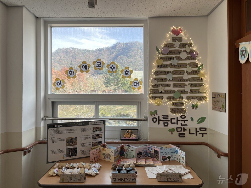 본문 이미지 - '이화에코수호대'의 환경보호 활동 작품 (전남교육청 제공)/뉴스1 