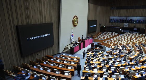 '사상 초유' 한덕수 권한대행 탄핵안 본회의 가결