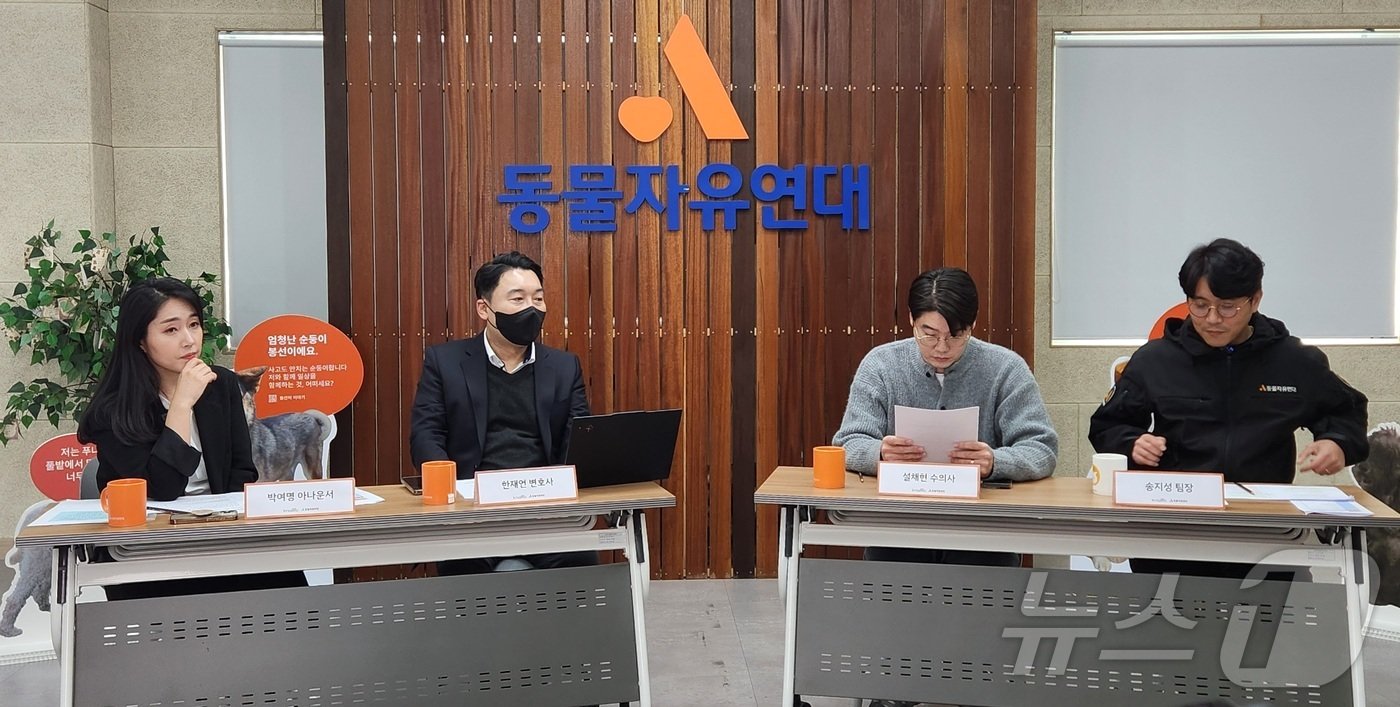 본문 이미지 - 동물자유연대와 설채현 수의사는 지난 23일 유튜브 라이브 방송을 통해 '좋은 말로 할 때'라는 주제로 강압적인 훈련방법에 대해 토론하는 시간을 가졌다. ⓒ 뉴스1 한송아 기자