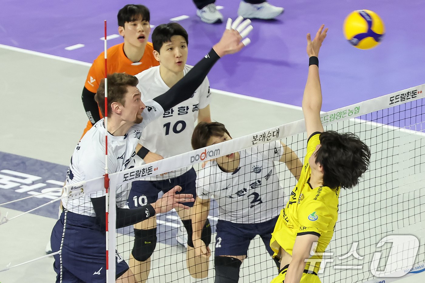 본문 이미지 - 29일 오후 인천 계양체육관에서 열린 프로배구 &#39;도드람 2024-2025 V-리그&#39; 대한항공 점보스와 KB손해보험 스타즈의 경기에서 대한항공 막심이 공격을 시도하고 있다. 2024.12.29/뉴스1 ⓒ News1 민경석 기자