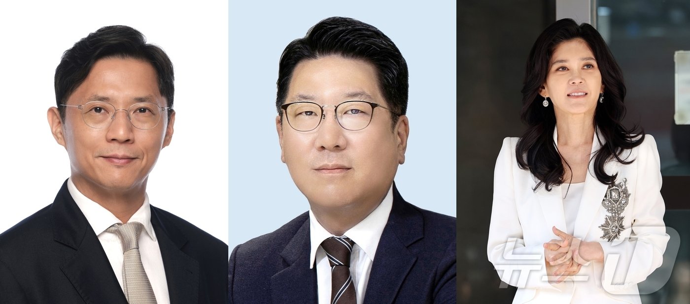 본문 이미지 - &#40;왼쪽부터&#41; 허서홍 GS리테일 대표, 정지선 현대백화점그룹 회장, 이부진 호텔신라 사장.
