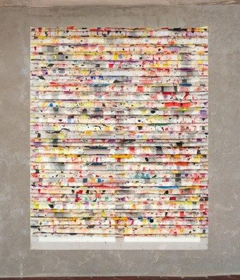 본문 이미지 - 신성희, 〈연속성의 마무리〉, 1995, 캔버스에 아크릴릭, 오일, 162 x 130 cm. 갤러리현대 제공.