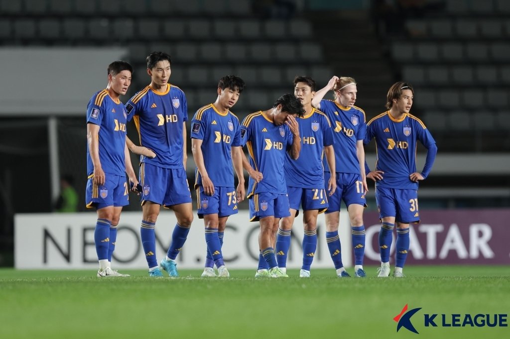 아시아축구연맹&#40;AFC&#41; 챔피언스리그 엘리트에서 초반 5연패를 당한 울산 HD. &#40;한국프로축구연맹 제공&#41;