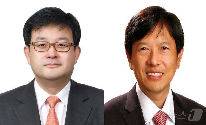 본문 이미지 - 손현호 SK디스커버리 사장&#40;왼쪽&#41;, 안현 SK하이닉스 개발총괄&#40;CDO&#41; 사장&#40;SK그룹 제공&#41;