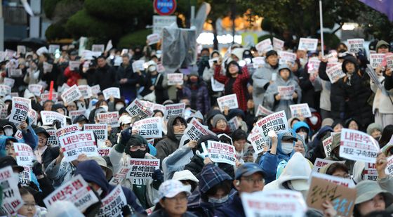 제주서도 '윤석열 타도'