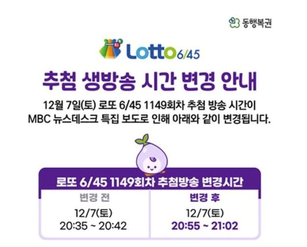 탄핵도 못 막는 로또…MBC 표결 특집방송 중간 '로또 추첨' 생방송