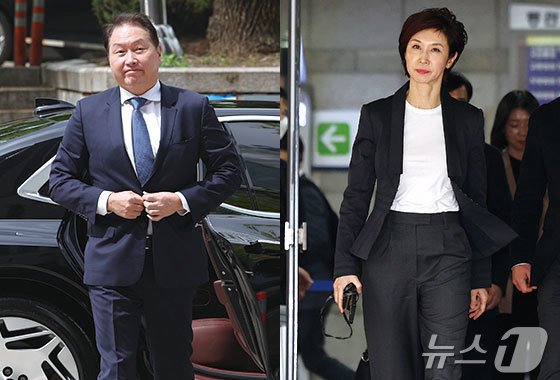 본문 이미지 - 세기의 결혼이 세기의 이혼이 됐다. 지난 5월 최태원 SK그룹 회장과 노소영 아트센터 나비 관장의 이혼소송 2심 재판에서 최 회장이 노 관장에게 재산 분할로 1조 3808억 원을 지급하라는 판결이 나왔다.  대법원에서 이대로 확정될 경우 최 회장이 이 금액을 마련하려면  SK 관계사의 지분 조정 등이 불가피하다는 전망도 나온다.  /뉴스1