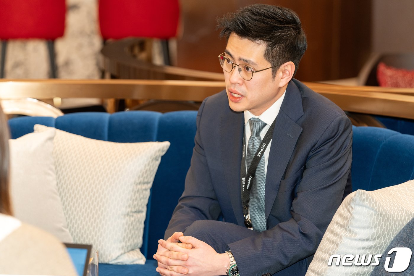 본문 이미지 - 지난 1일 <뉴스1>과 인터뷰 중인 루카스 카이 모히건 인스파이어 게이밍 운영 부사장(모히건 인스파이어 제공)