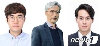 본문 이미지 - 왼쪽부터 권민우 기계연구원 나노디스플레이연구실 선임연구원, 김윤영 서울대 기계공학부 석좌교수, 이제승서울대학교  연구원. /뉴스1