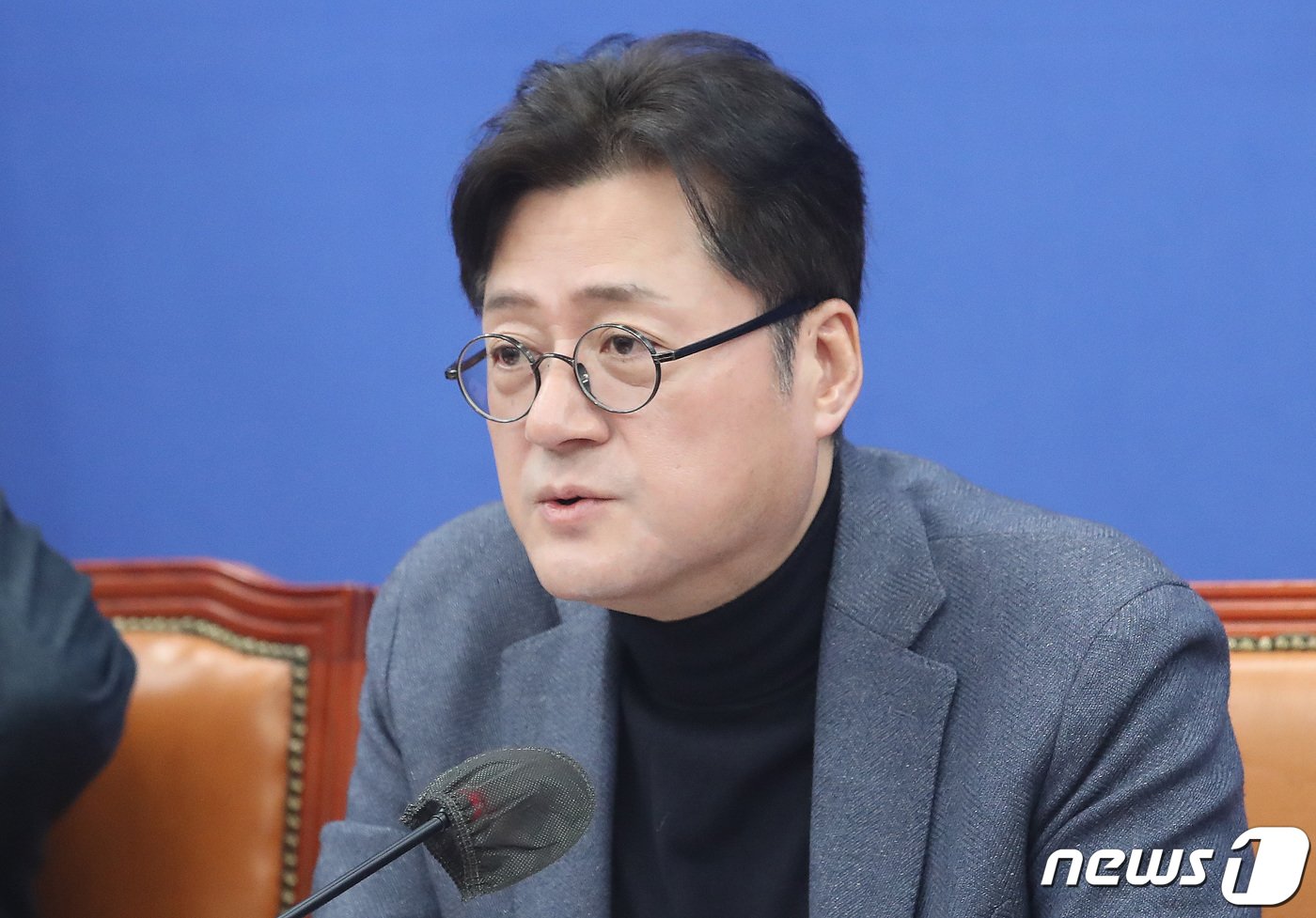 본문 이미지 - 홍익표 더불어민주당 원내대표가 15일 오전 서울 여의도 국회에서 열린 정책조정회의에서 발언을 하고 있다. 2024.2.15/뉴스1 ⓒ News1 임세영 기자
