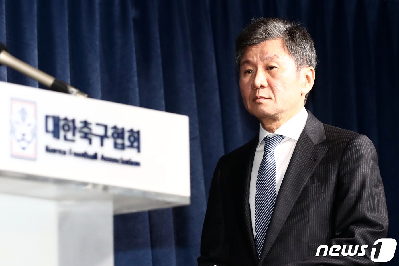 본문 이미지 - 정몽규 대한축구협회장. 2024.2.16/뉴스1 ⓒ News1 이광호 기자