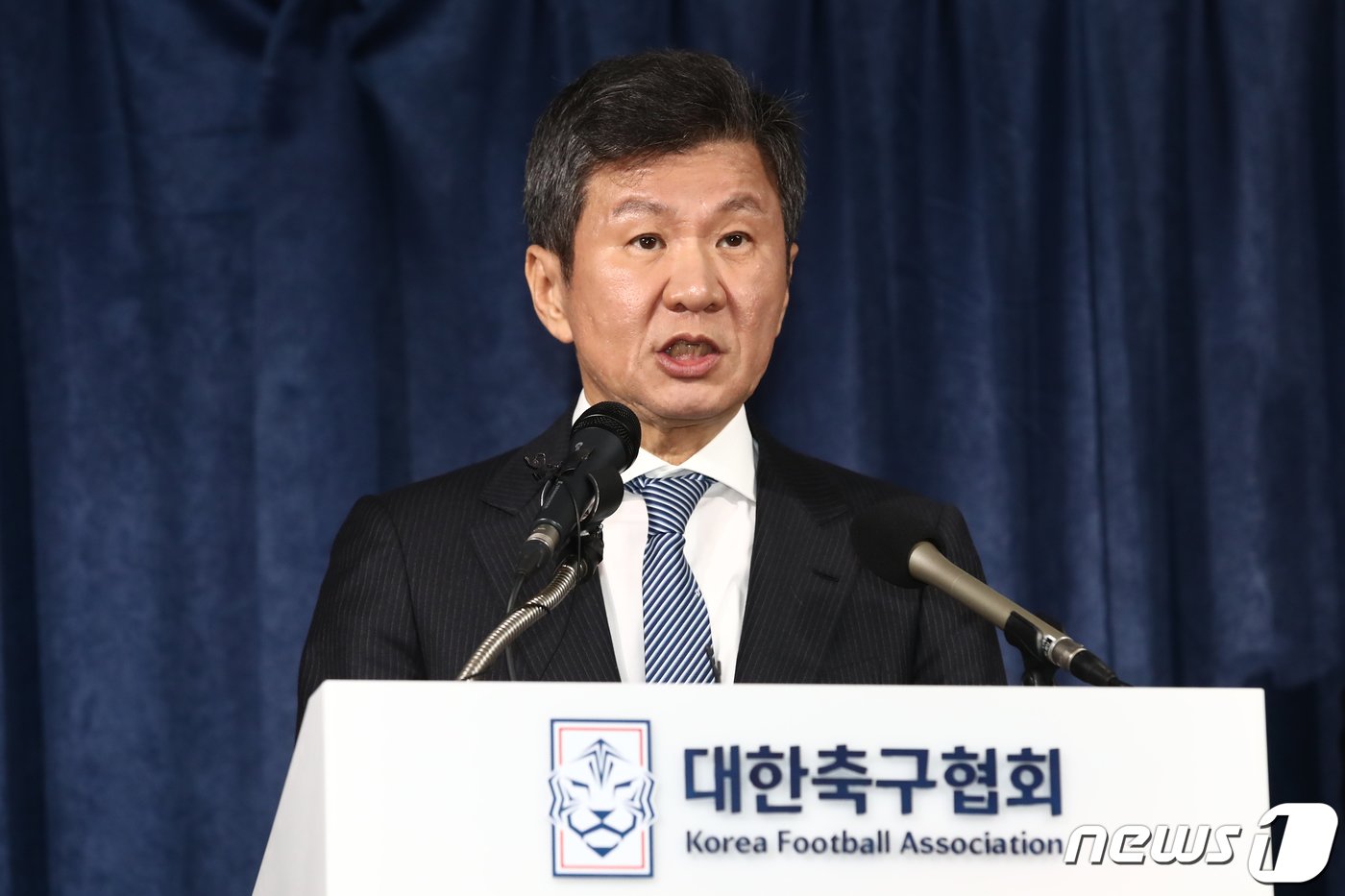 본문 이미지 - 정몽규 대한축구협회장. 2024.2.16/뉴스1 ⓒ News1 이광호 기자