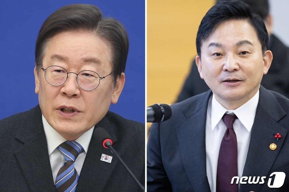 본문 이미지 - 이재명 더불어민주당 대표(왼쪽), 원희룡 전 국토부장관. ⓒ News1 강남주 기자