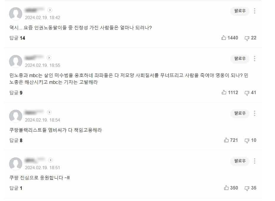 본문 이미지 - (기사 댓글 캡처)