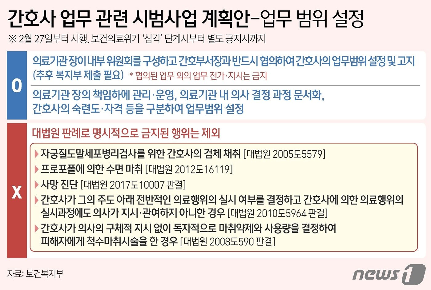 본문 이미지 - 간호사 업무 관련 시범사업 계획안 - 업무범위 ⓒ News1 김지영 디자이너
